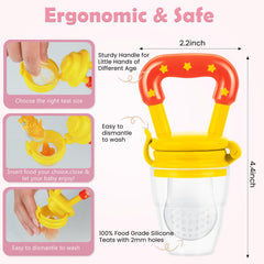 WAJIAYON baby fruit feeder teething relief uses frozen fruit to soothe sore gums