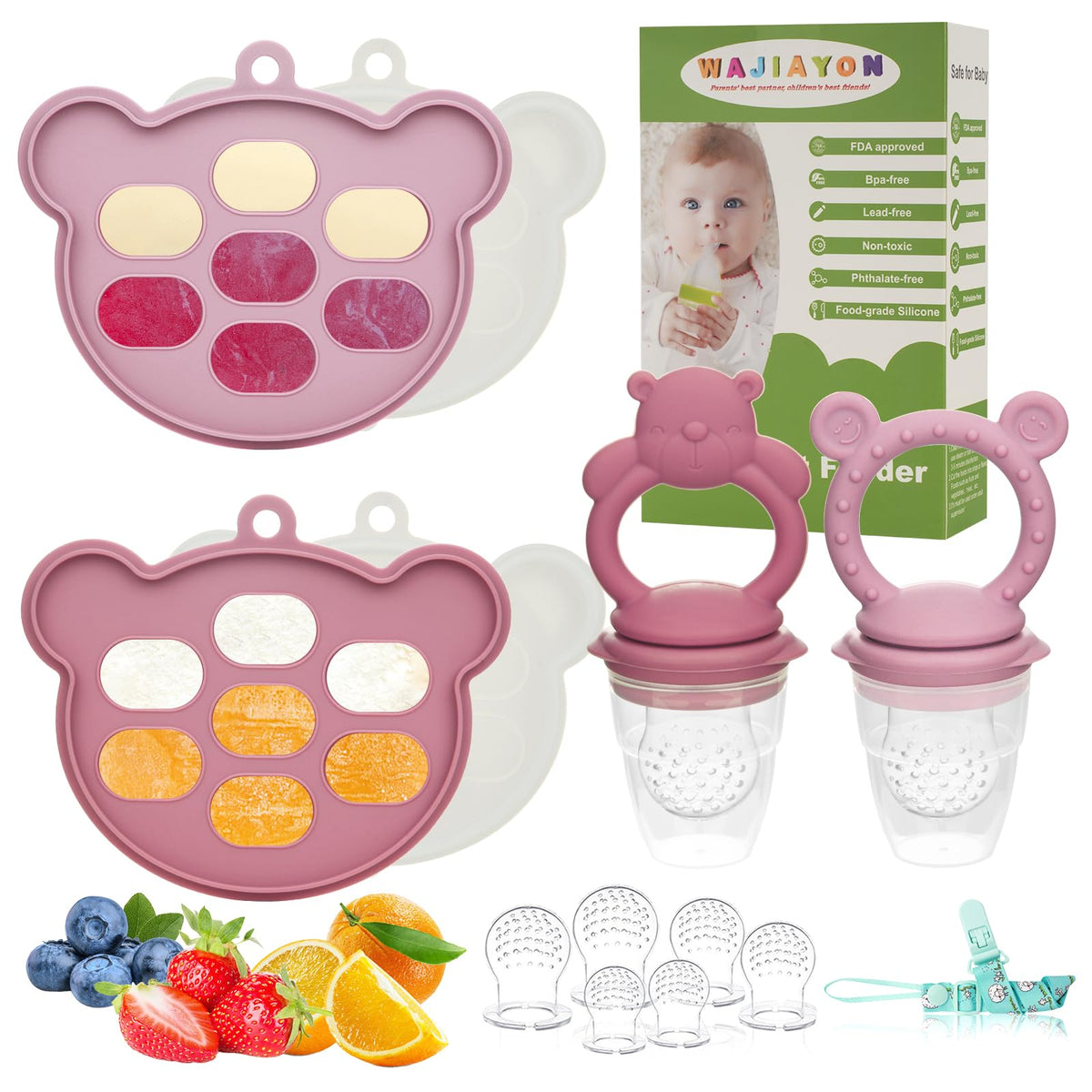 WAJIAYON baby popsicle mold pack for easy frozen portions