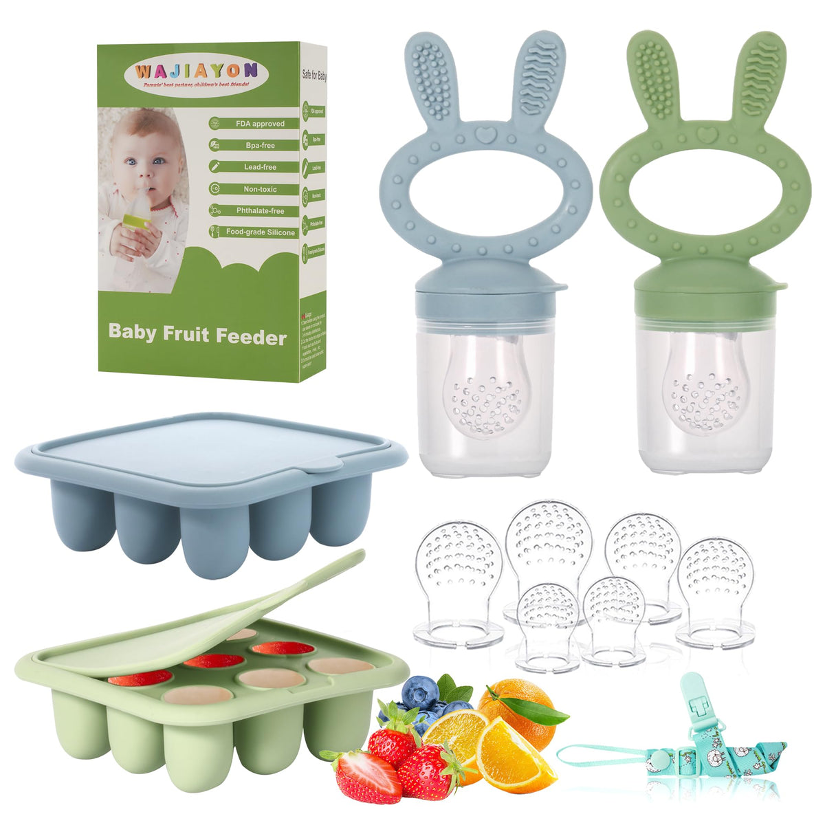 WAJIAYON Easter Bunny popsicle molds offer kid-friendly frozen breastmilk treats and soothing teething relief.