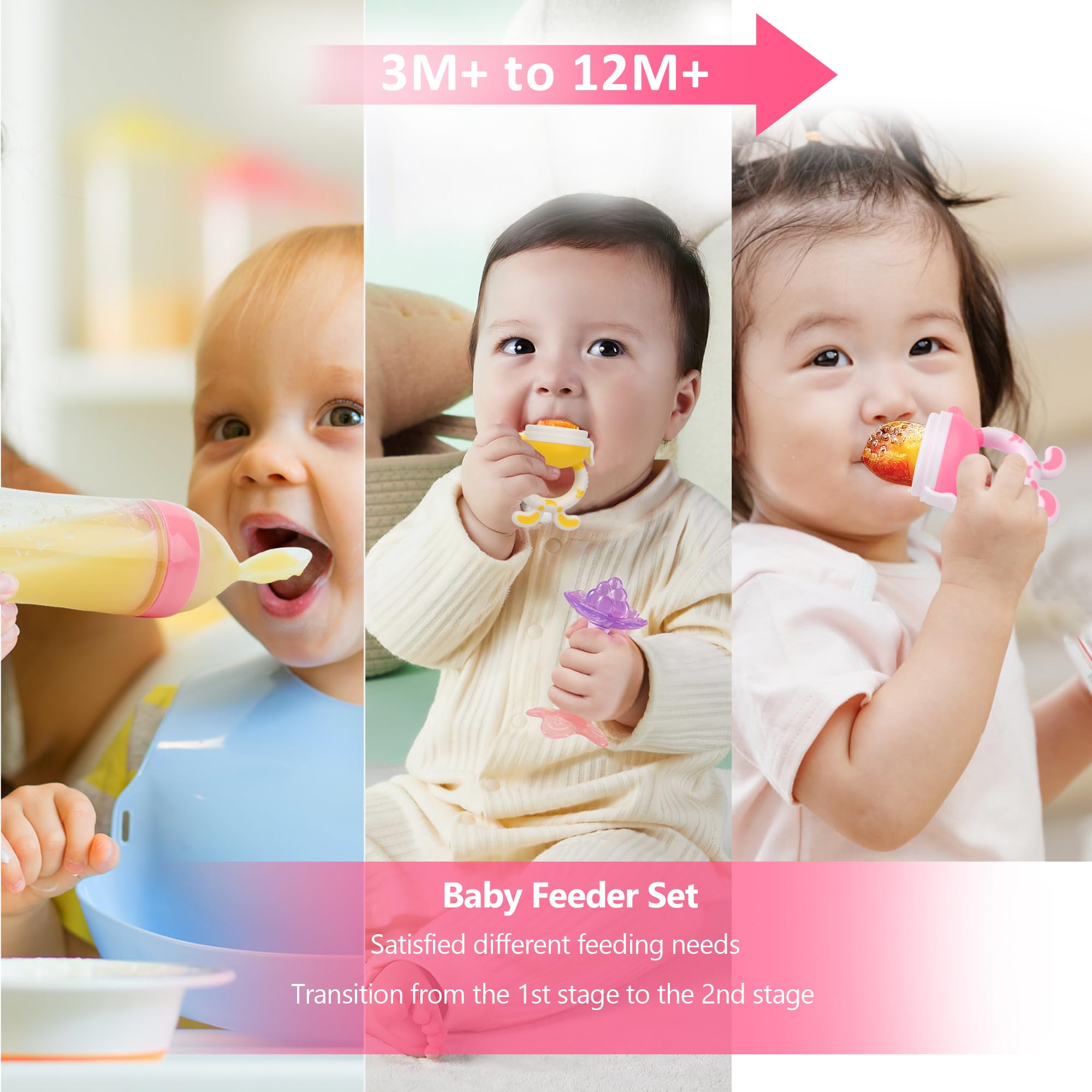 WAJIAYON pacifier clip pink accessory keeping feeder within reach