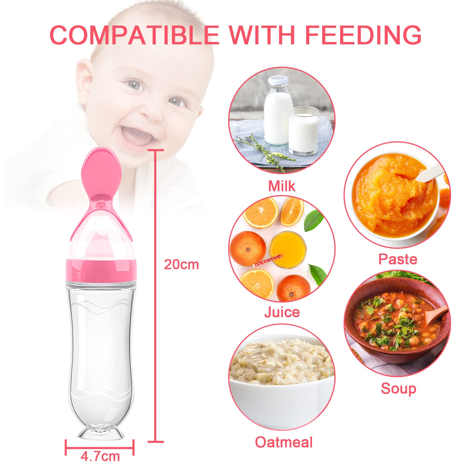 WAJIAYON silicone teats in S/M/L ideal for varied textures and foods