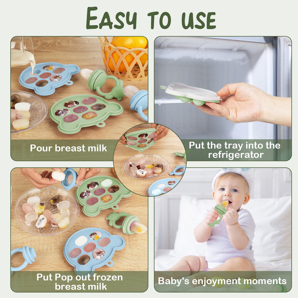 WAJIAYON silicone teething pacifier feeder for gum relief during teething