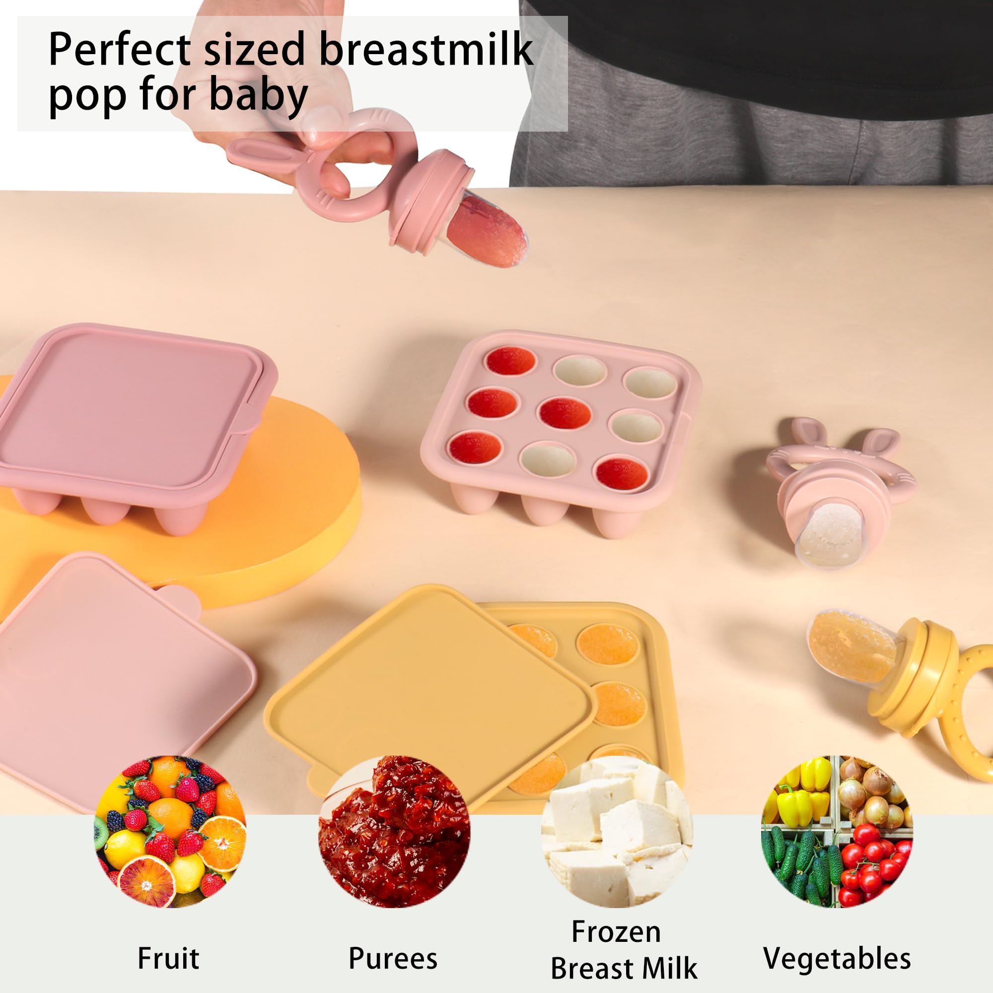 WAJIAYON stackable lid and reinforced bottom prevent spills and save fridge space.