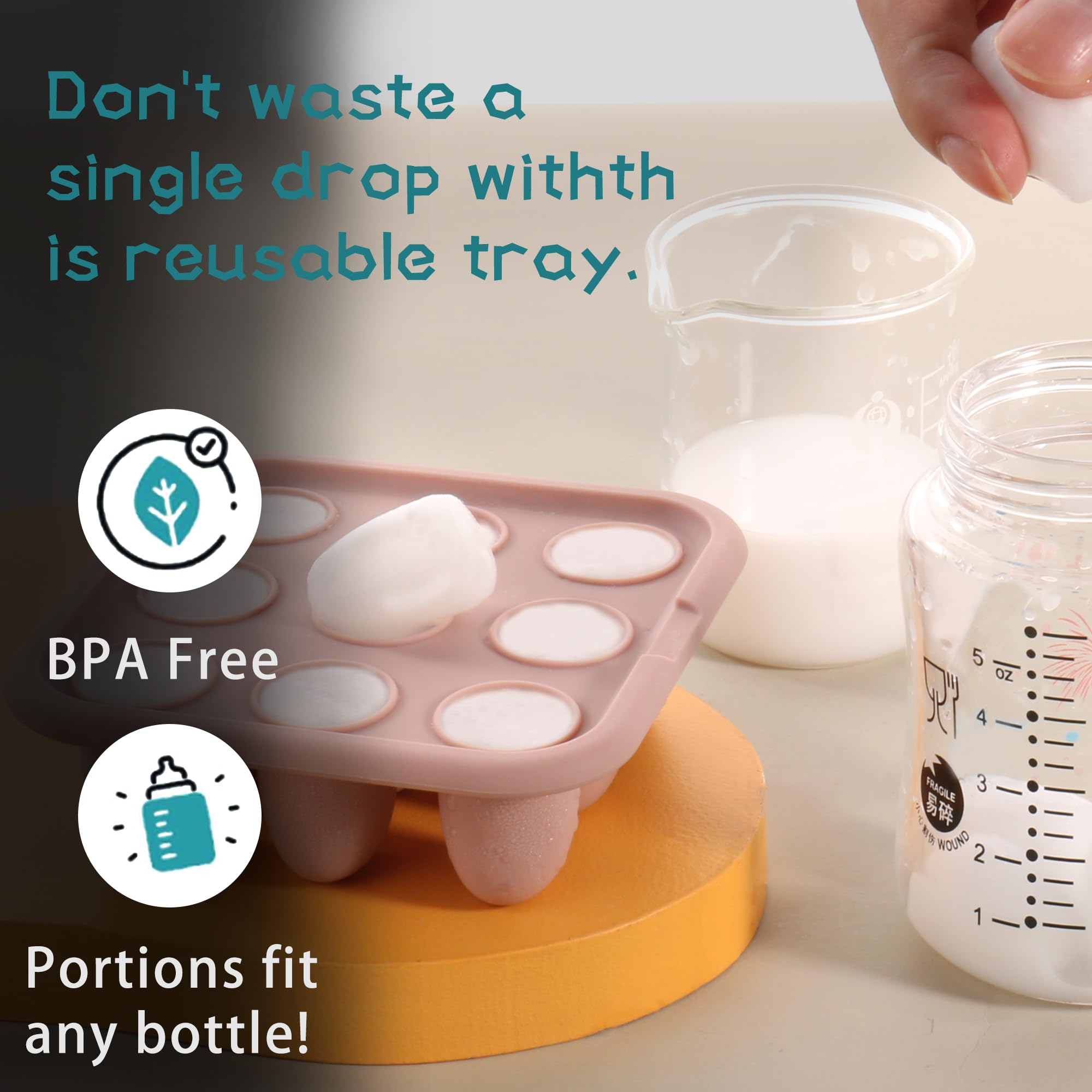 WAJIAYON versatile silicone tray doubles as fruit feeder, baby food container, and teether.