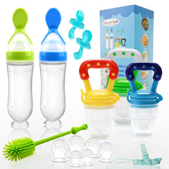 WAJIAYON food feeder set with pacifier 3-piece kit for mess-free feeding