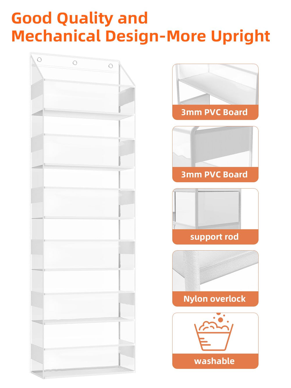 Wakaye organizer features different size pockets for varied items.