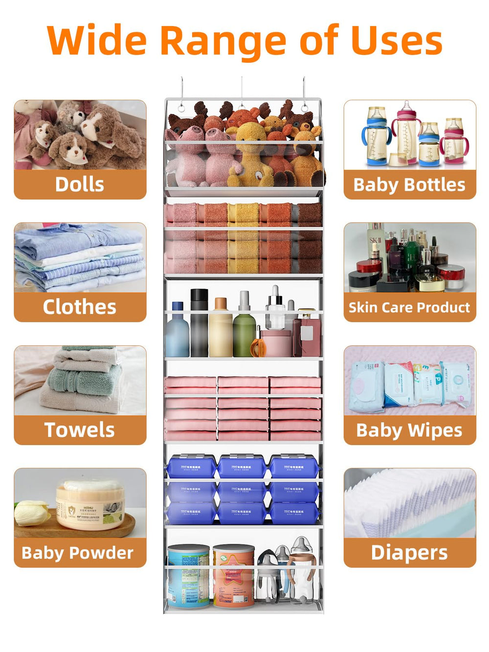 Wakaye transparent PVC panels let you spot items at a glance.