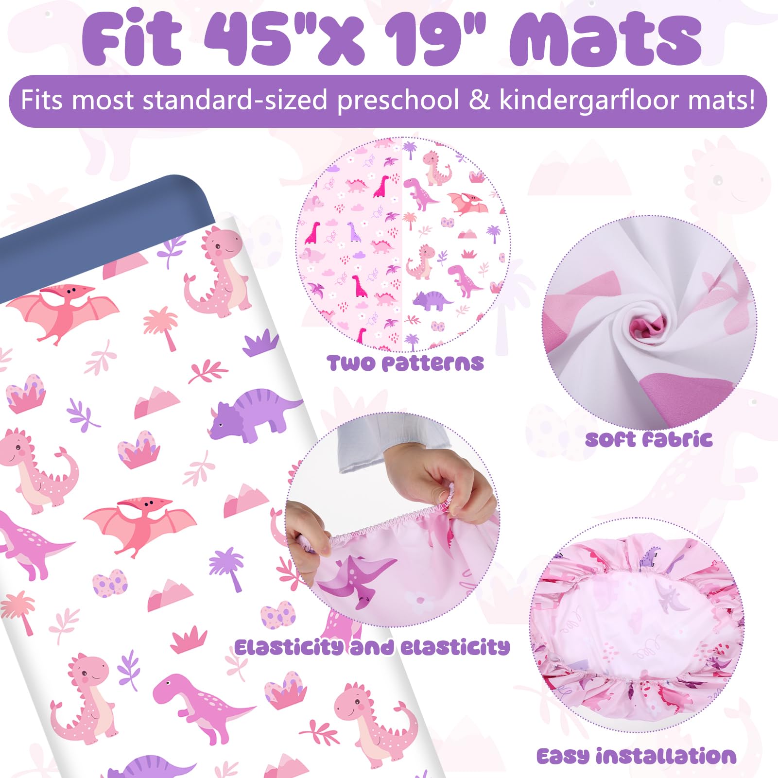 WAKCCIL nap mat cover soft microfiber surface offers gentle touch for kids
