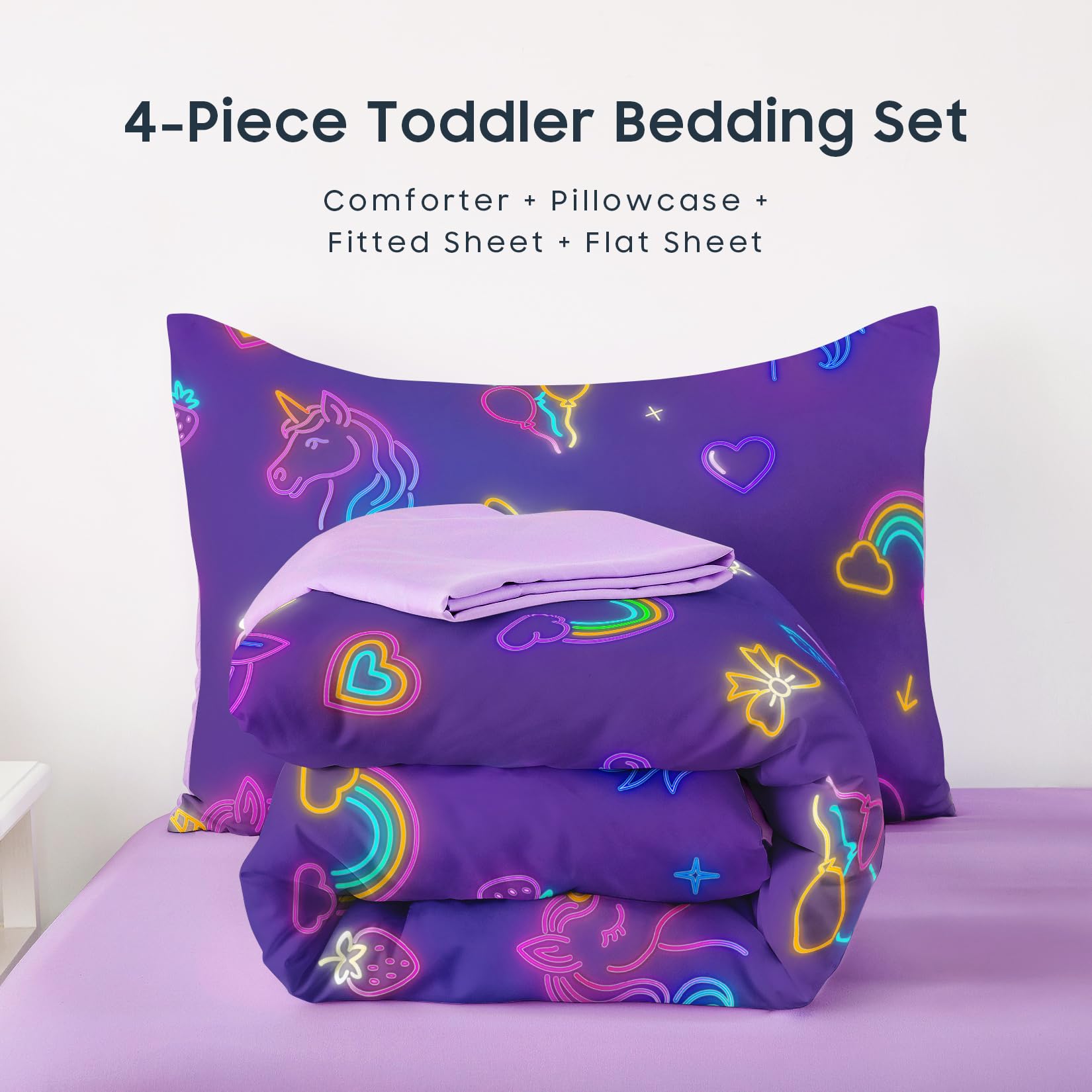 Wake In Cloud 4-piece set display helps visualize a complete bedtime solution.