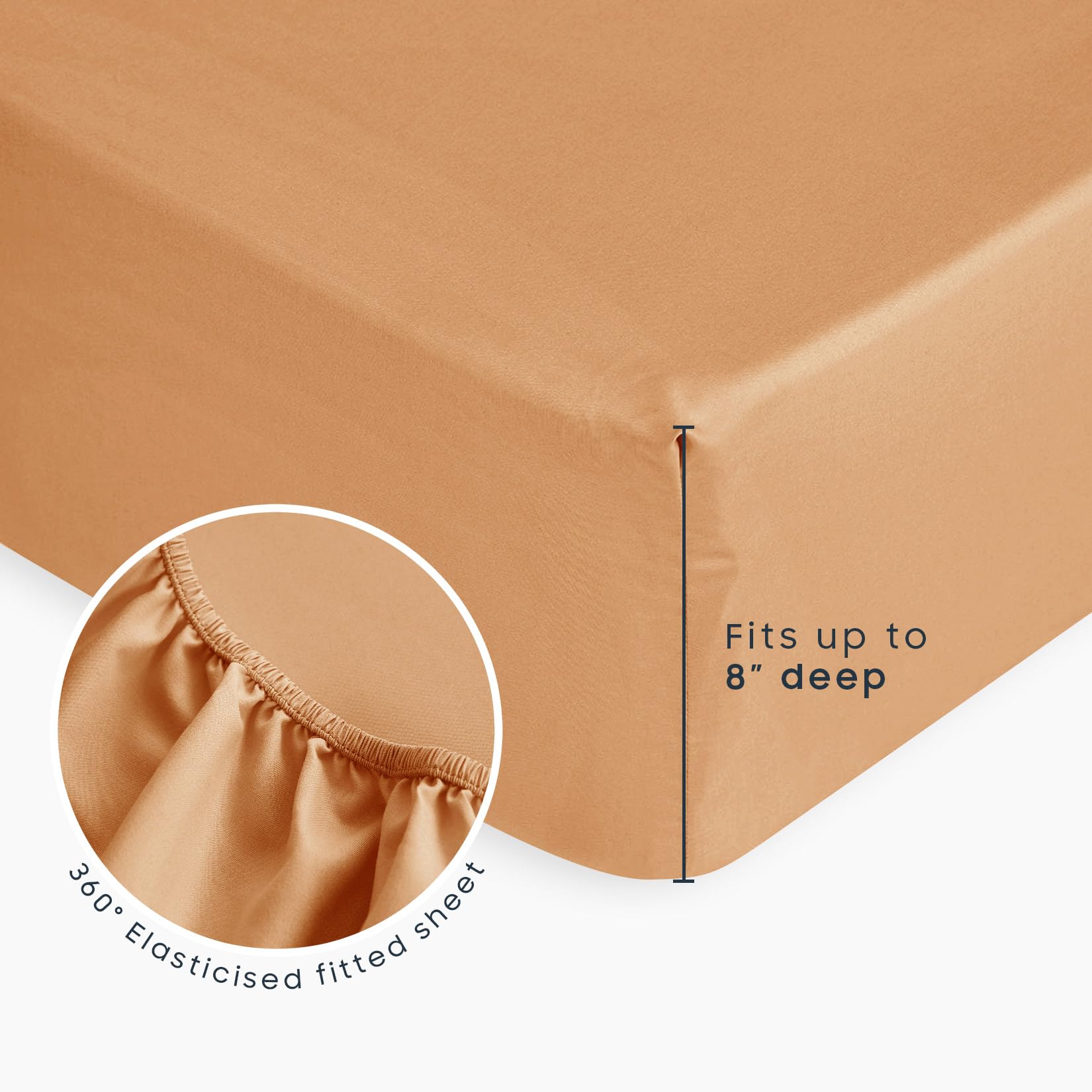Wake In Cloud 8-inch pocket fitted sheet fitting a standard toddler mattress