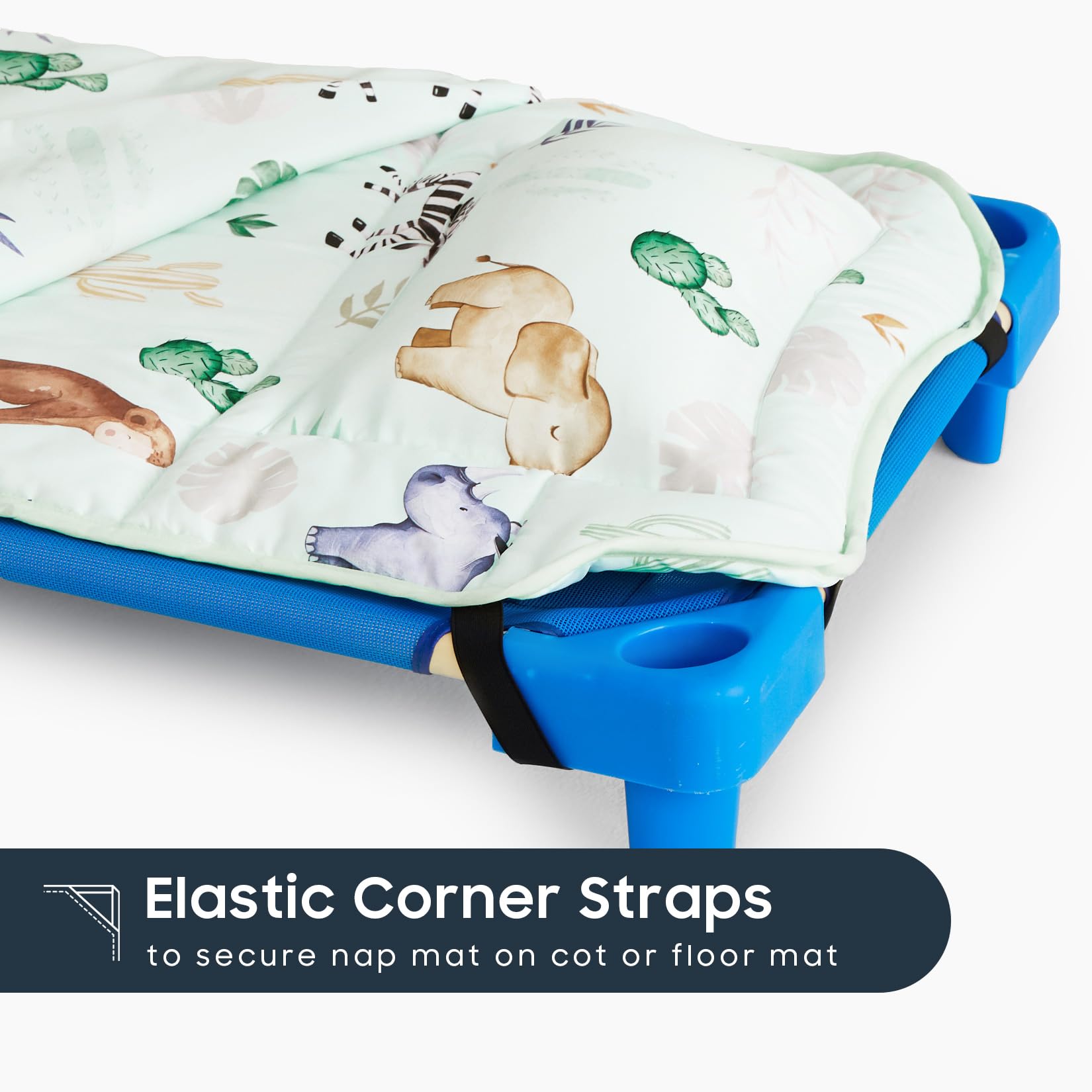 Wake In Cloud cot nap mat animal-design brings friendly forest motifs for engaging naps