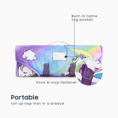 Wake In Cloud nap mat uses premium brushed microfiber for softness and durability.