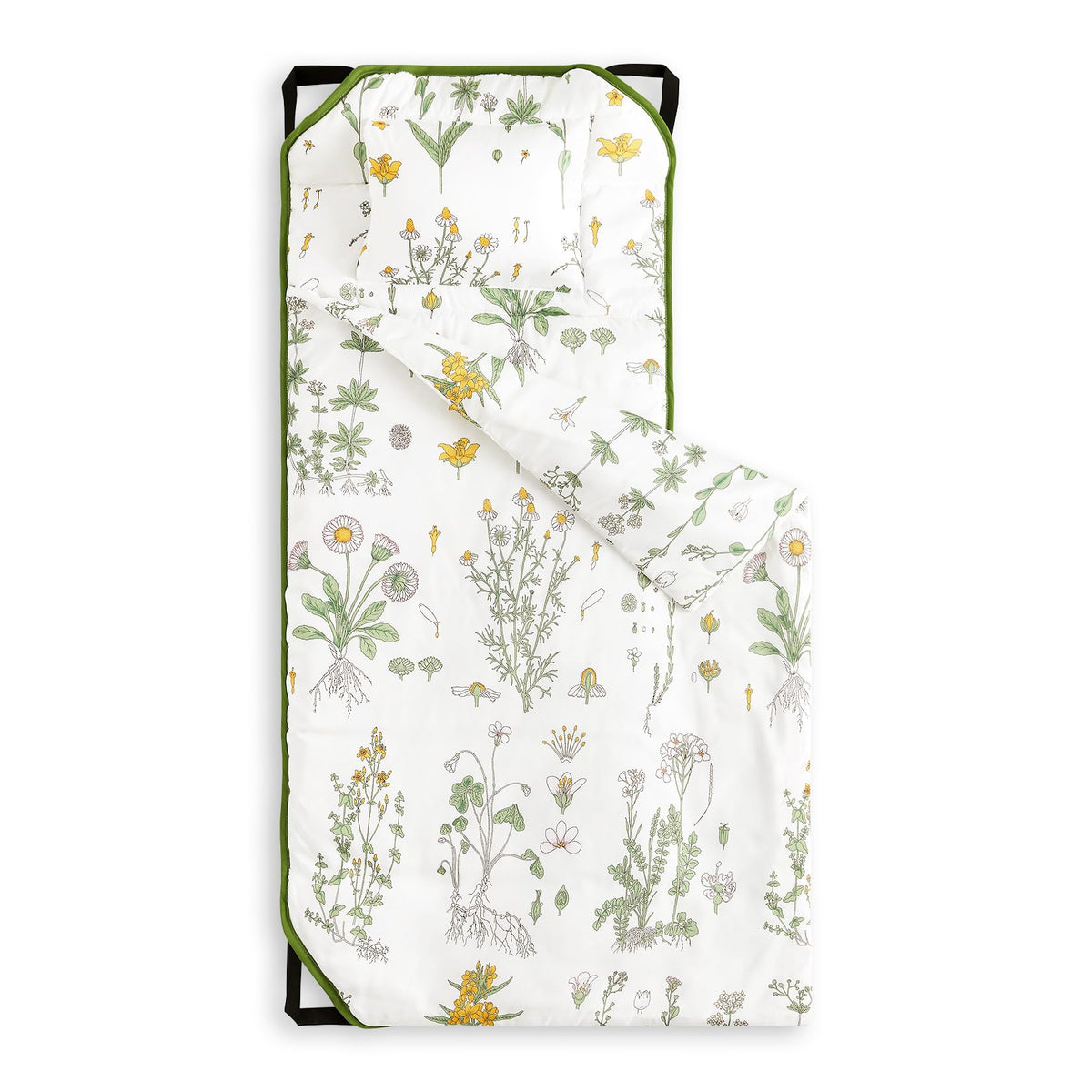 Wake In Cloud cot nap mat floral pattern close-up for cozy naptime