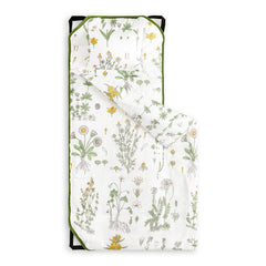 Wake In Cloud cot nap mat floral pattern close-up for cozy naptime