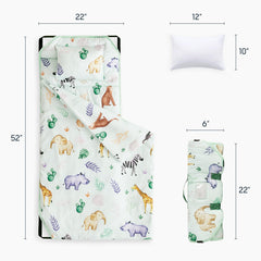 Wake In Cloud cot nap mat pillow-detachable features removable pillow for comfy naps