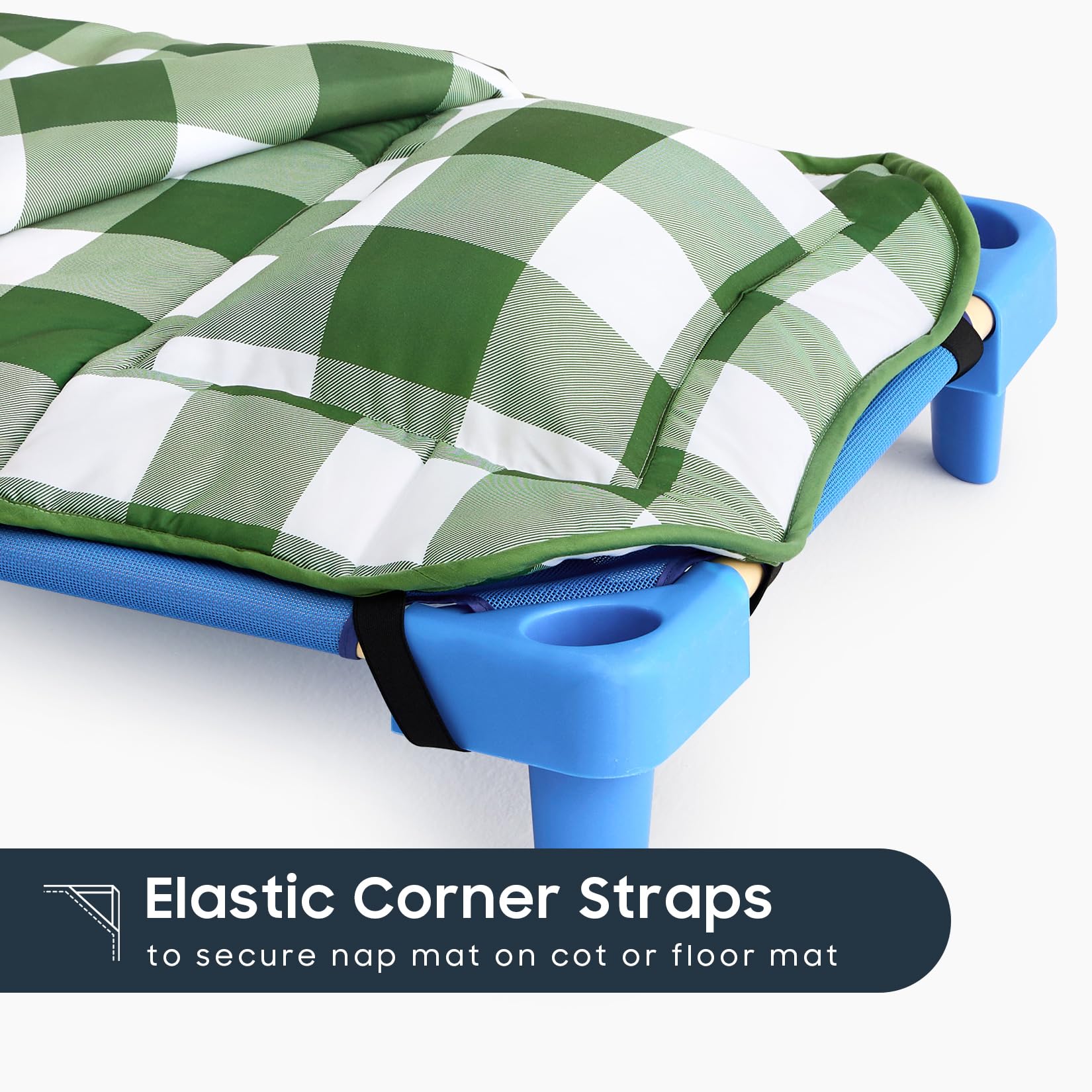 Wake In Cloud cot nap mat portable-handle eases transport between home and school.