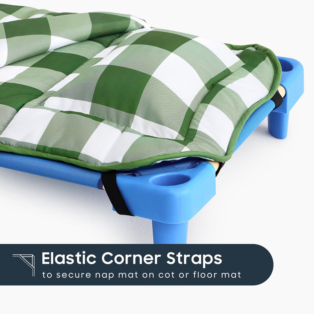 Wake In Cloud cot nap mat portable-handle eases transport between home and school.