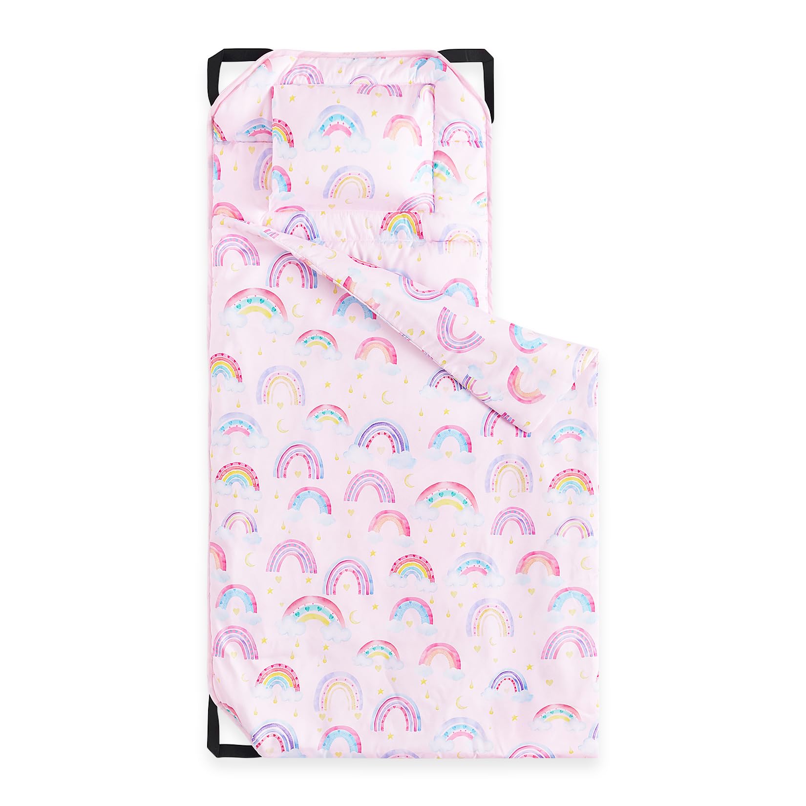 Wake In Cloud cot nap mat rainbow design for cozy daycare naps