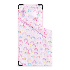 Wake In Cloud cot nap mat rainbow design for cozy daycare naps