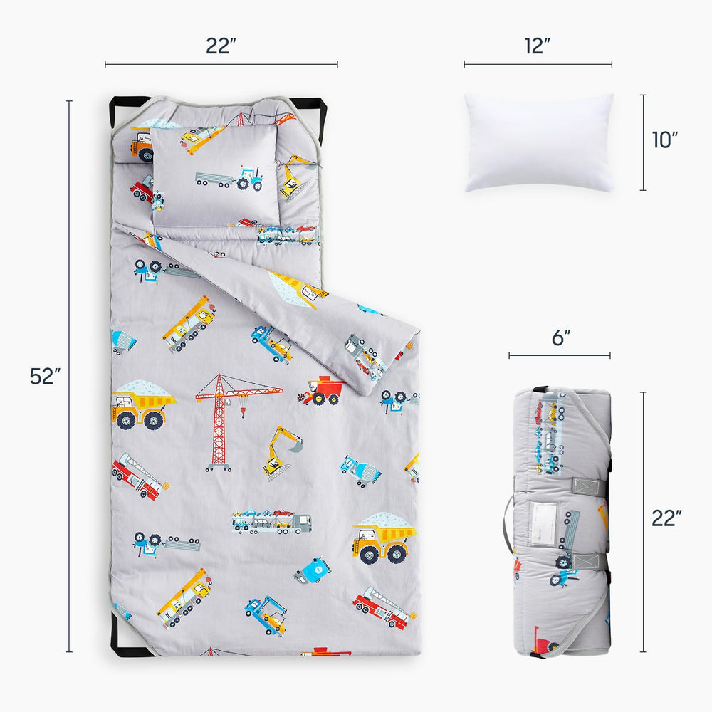 Wake In Cloud cot nap mat rolled with strap for easy portability