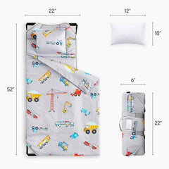 Wake In Cloud cot nap mat rolled with strap for easy portability