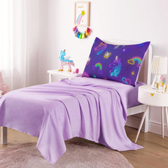 Wake In Cloud dark purple background showcases vibrant style for kids' bedrooms.