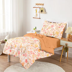 Wake In Cloud floral toddler bedding sheets offer soft, durable warmth year-round.