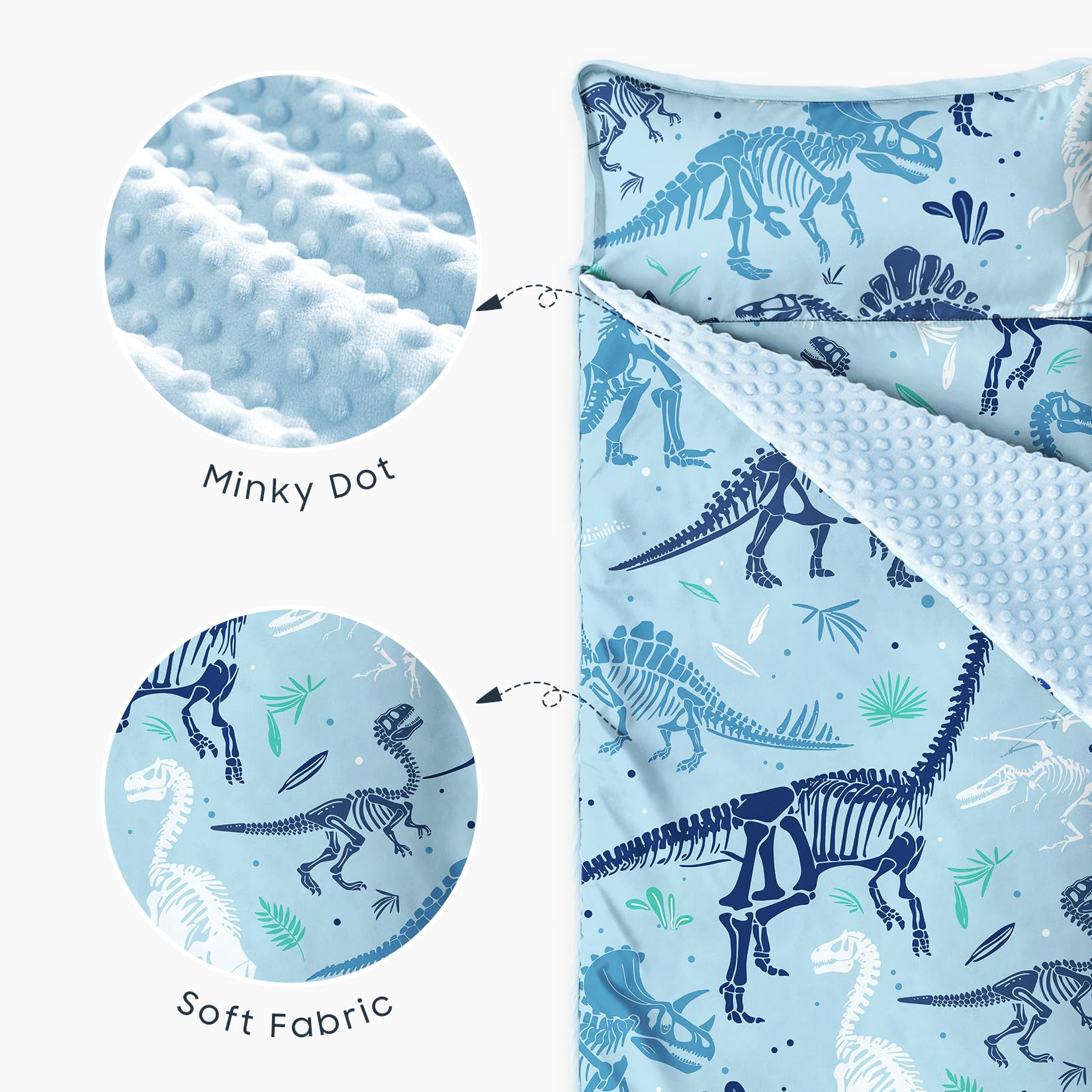 Wake In Cloud machine-washable nap mat keeps care simple and efficient.