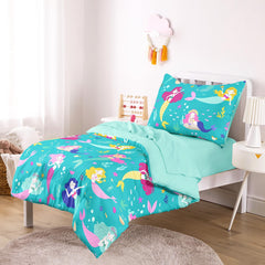 Wake In Cloud mermaid design sheets close-up highlights durable stitching and smooth finish