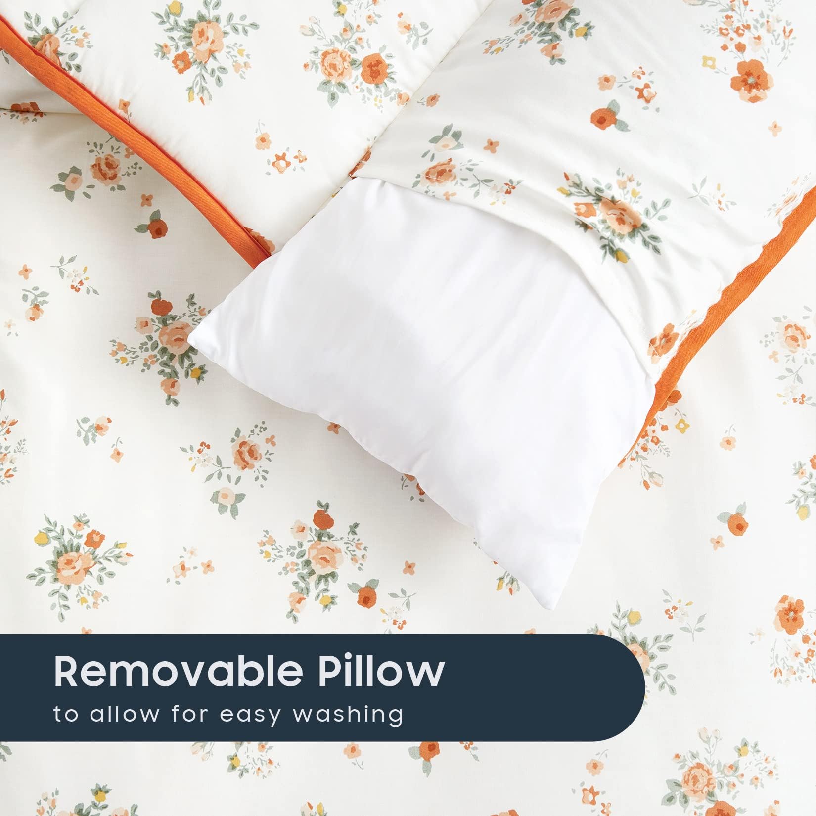 Wake In Cloud nap mat with removable pillow 20x10 for quick care.