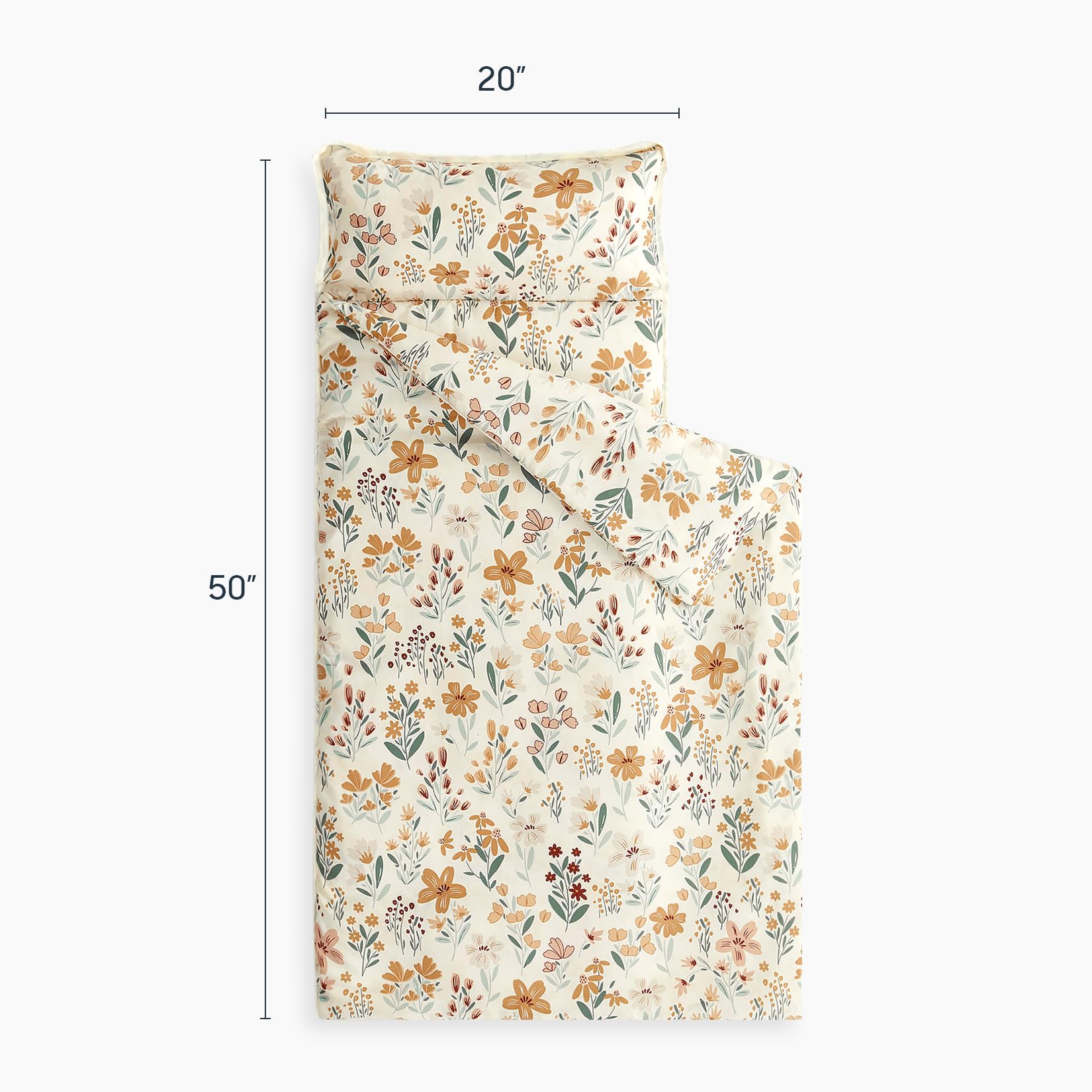 Wake In Cloud nap mat all-in-one 50 x 20 for easy preschool storage.