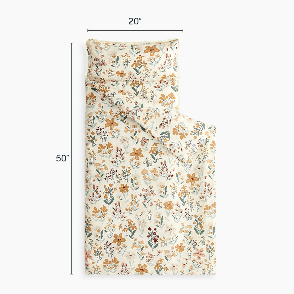 Wake In Cloud nap mat all-in-one 50 x 20 for easy preschool storage.