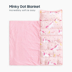 Wake In Cloud all-in-one nap mat 53x21 with built-in pillow and blanket