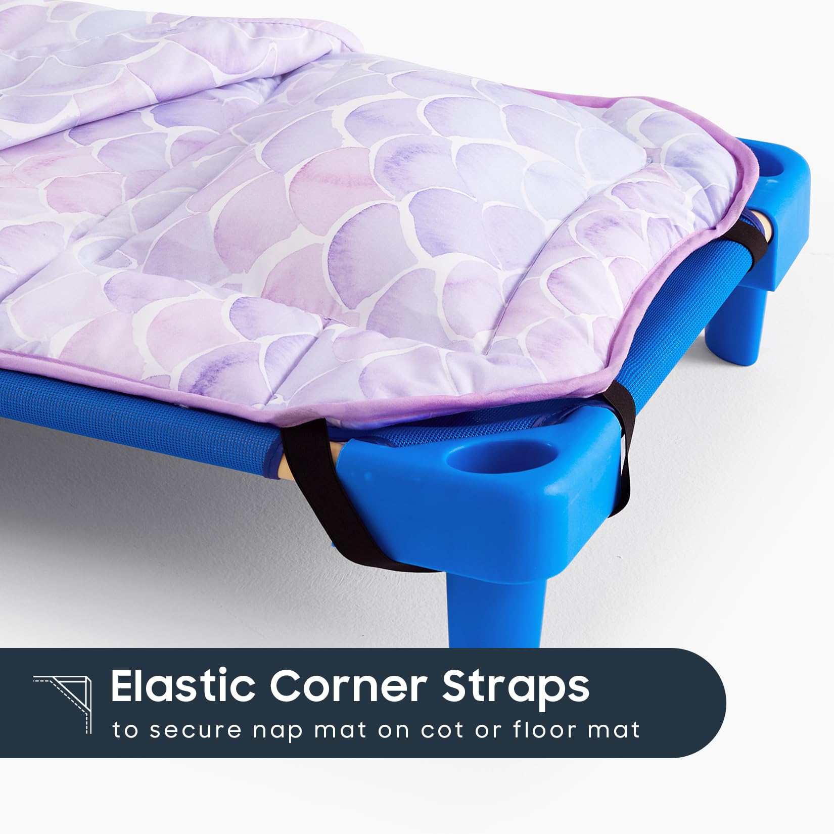 Wake In Cloud nap mat with integrated blanket for warmth