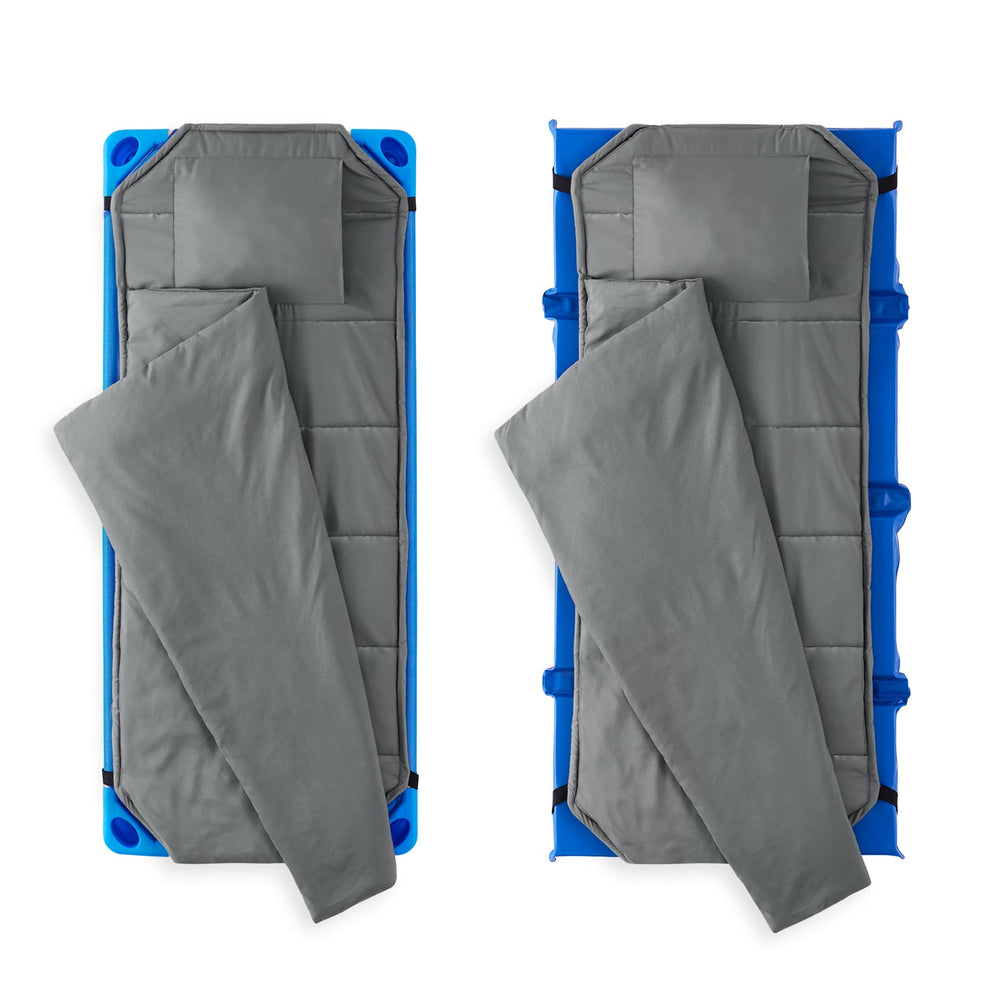 Wake In Cloud nap mat uses plush brushed microfiber for cozy comfort