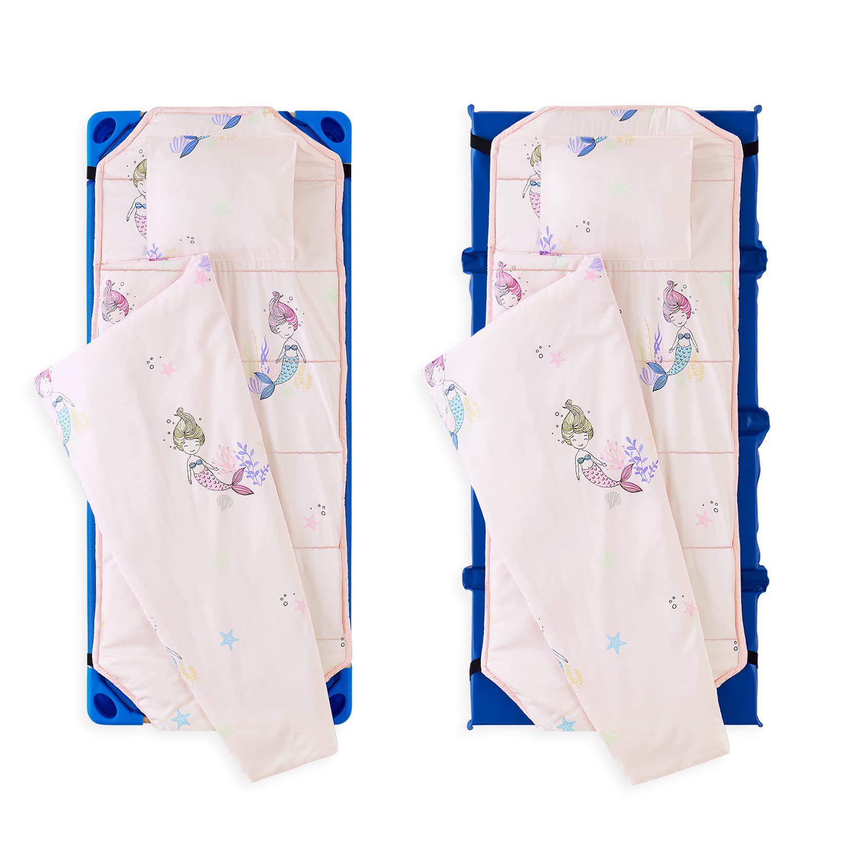 Wake In Cloud nap mat detachable pillow 12x10 for easy washing