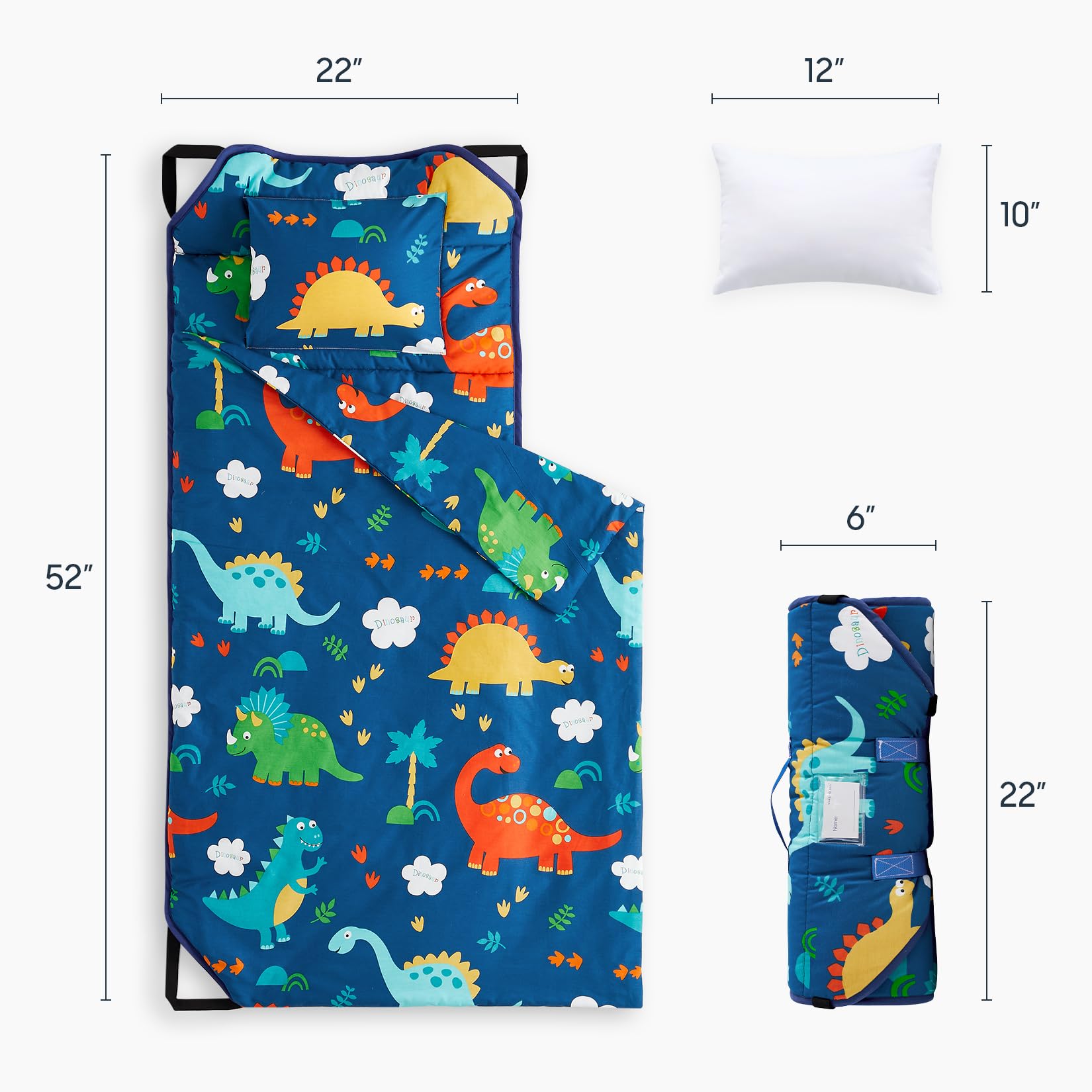Wake In Cloud nap mat with detachable pillow for flexible nap time