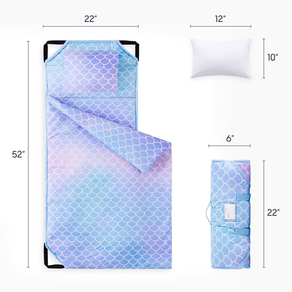 Wake In Cloud nap mat detachable pillow showcases all-in-one design for easy sleep routines.