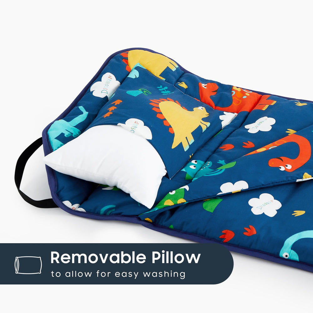 Wake In Cloud nap mat elastic corner straps keep items secure