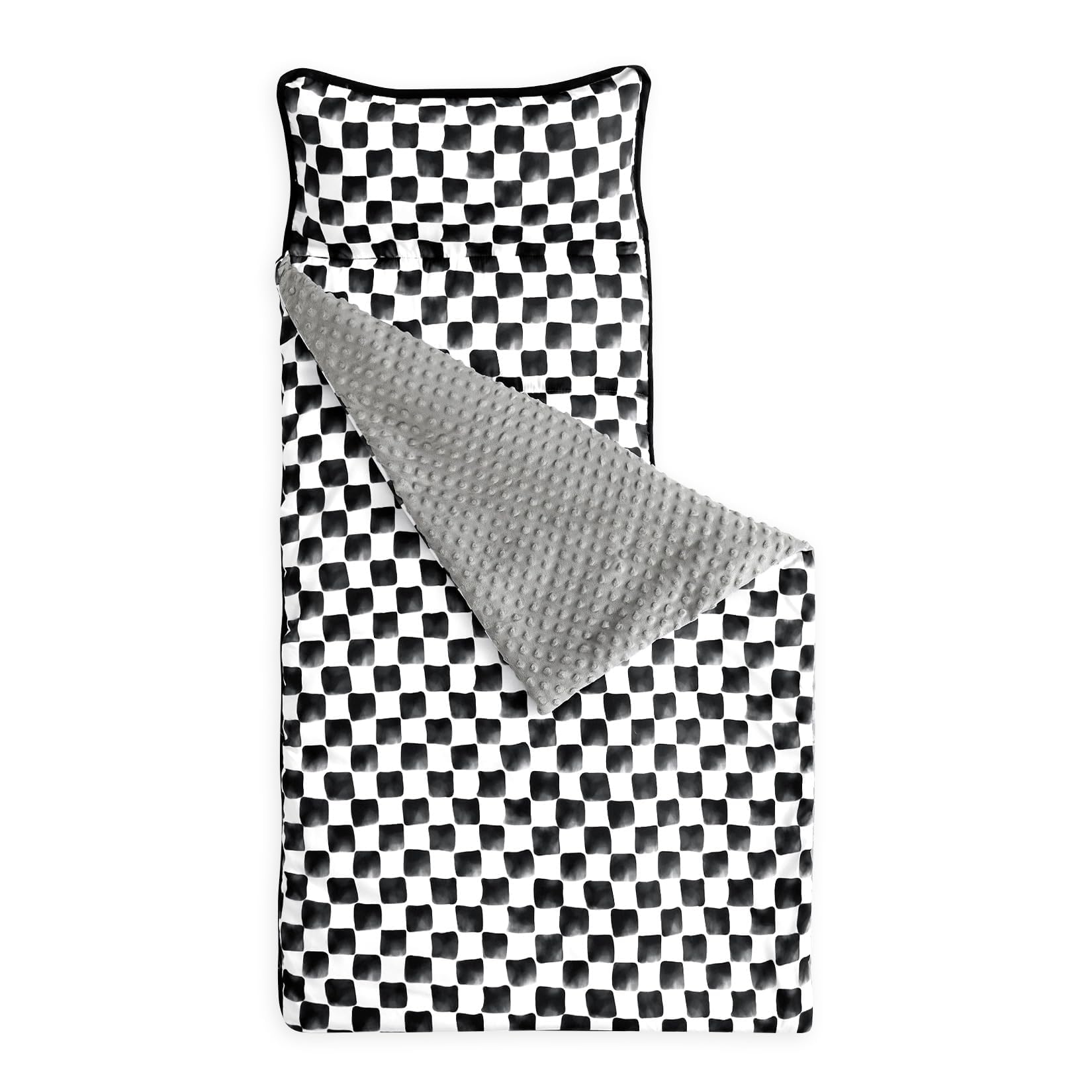 Wake In Cloud nap mat in gingham grid pattern for daycare naps
