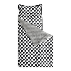 Wake In Cloud nap mat in gingham grid pattern for daycare naps