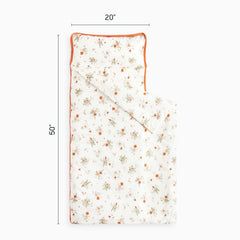 Wake In Cloud nap mat with pillow and blanket inside for all-in-one sleep solution.
