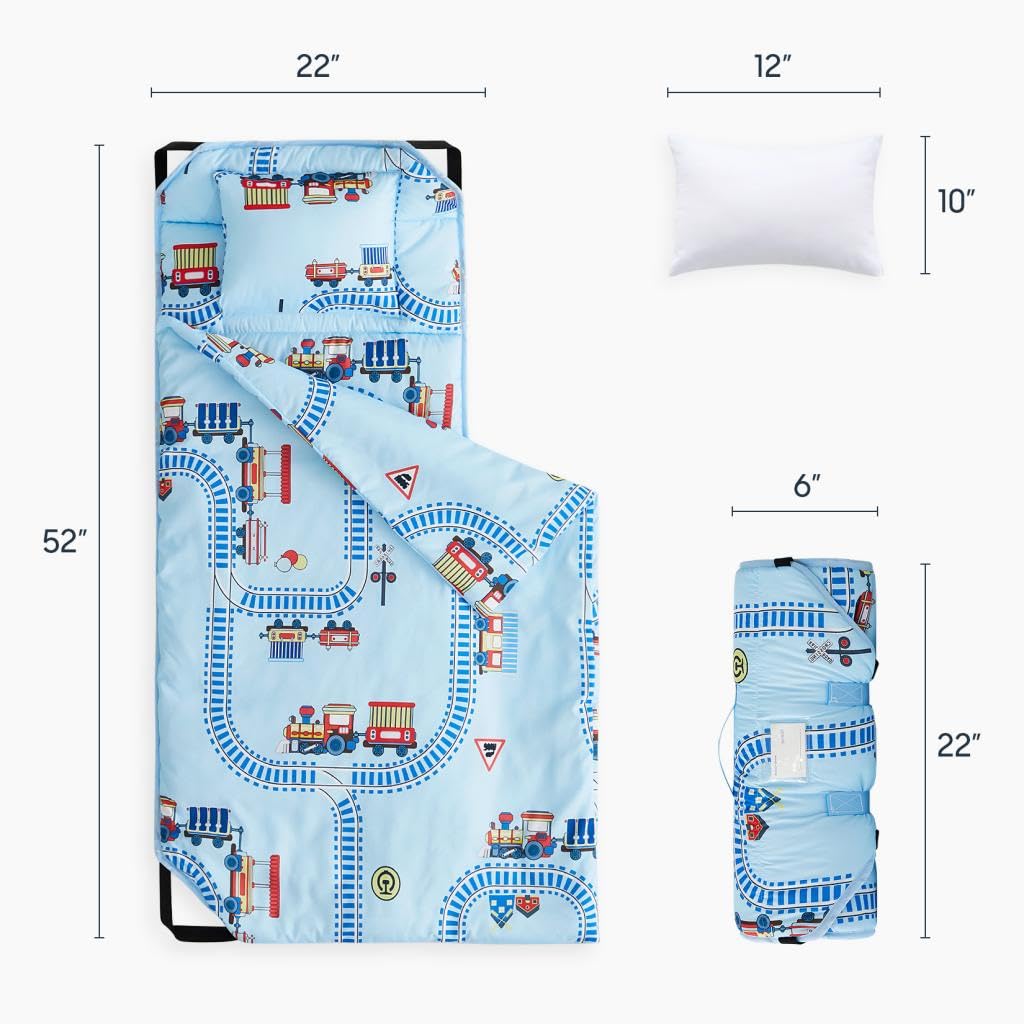 Wake In Cloud nap mat with detachable pillow offers cozy toddler naps