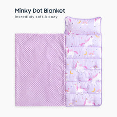 Wake In Cloud nap mat pillow-removable feature for quick washing and flexible daycare use.