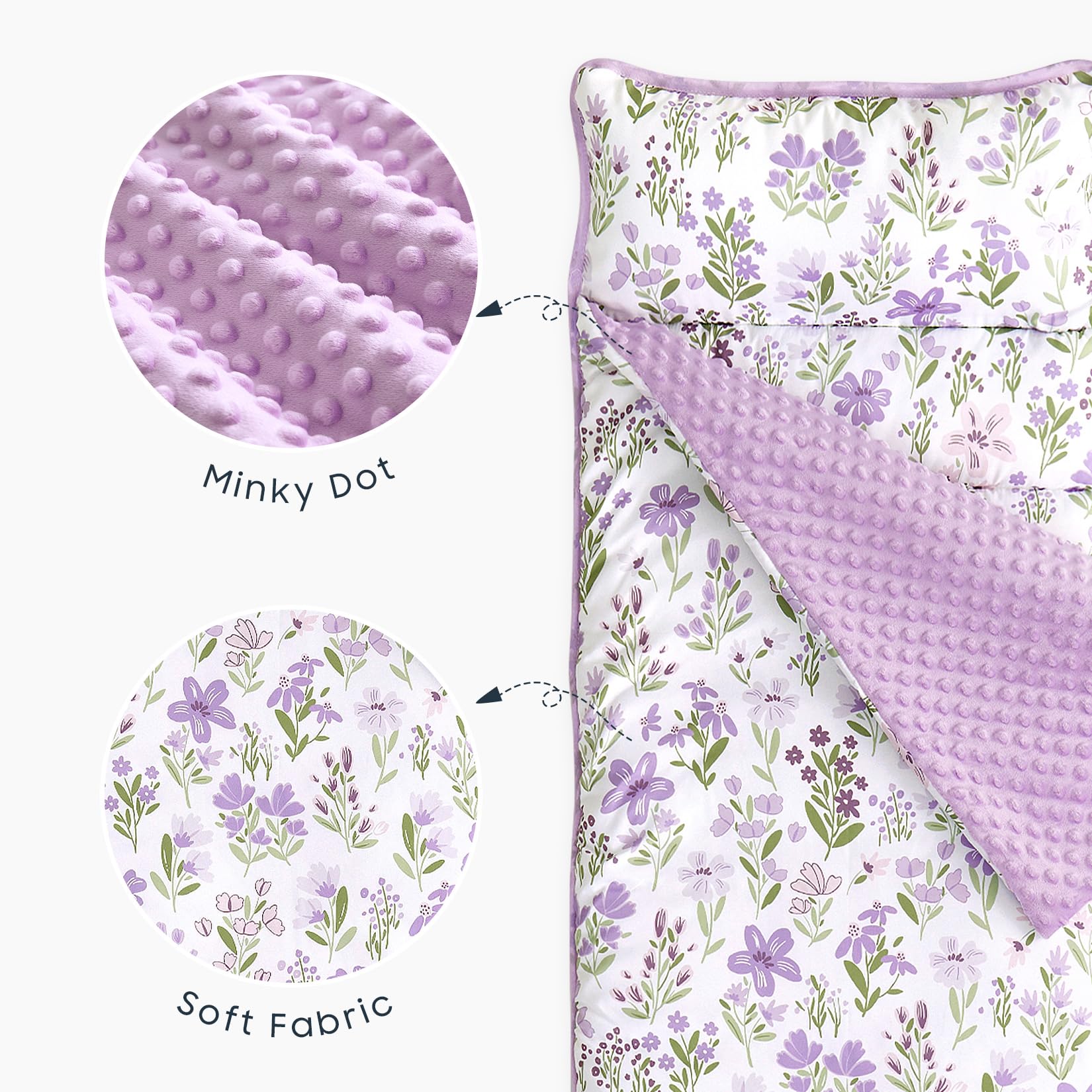 Wake In Cloud portable handle supports roll-up storage and on-the-go naps.