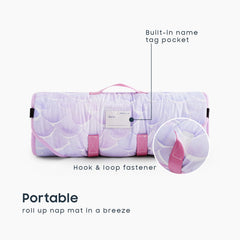 Wake In Cloud nap mat roll-up with handle for easy transport