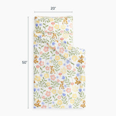 Wake In Cloud nap mat rolled up with handle for easy transport