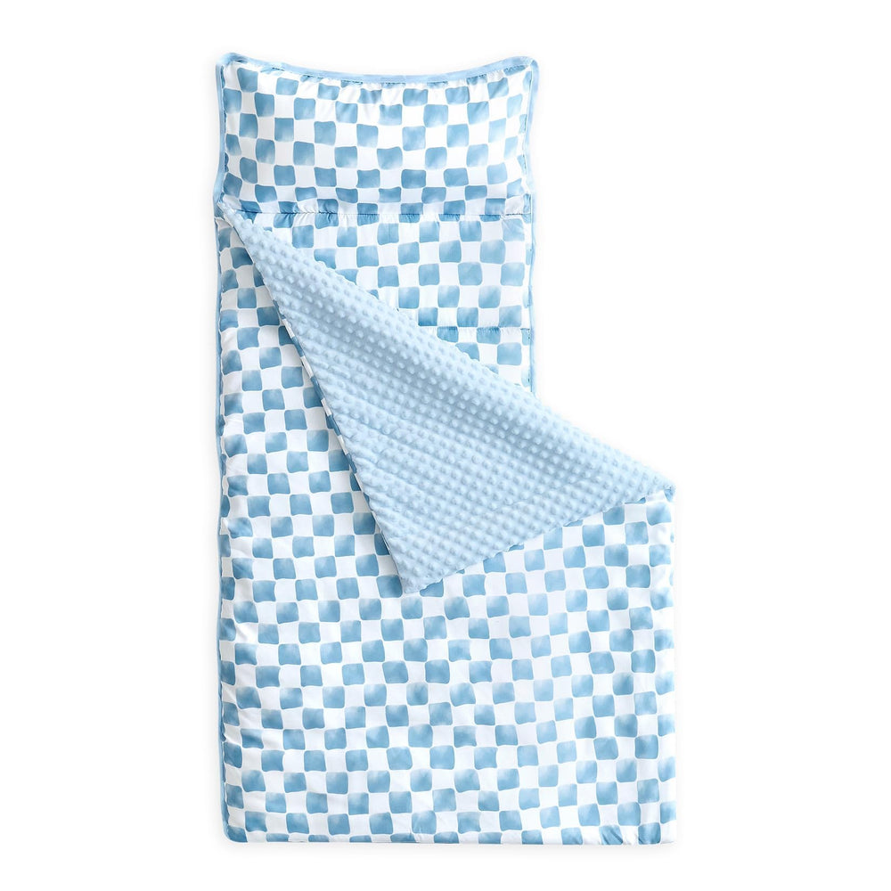 Wake In Cloud nap mat rolled with handle for easy daycare transport