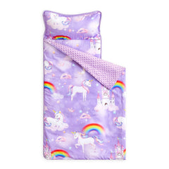 Wake In Cloud unicorn castle nap mat for portable preschool naps
