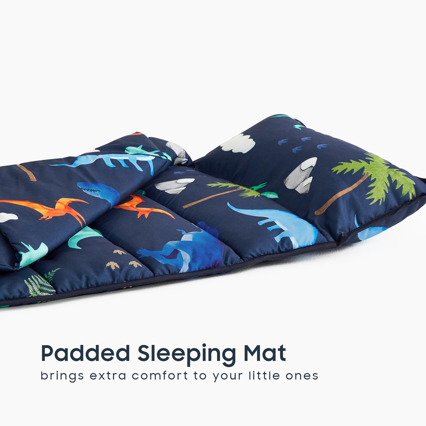 Wake In Cloud nap mat features integrated name tags for kid identification